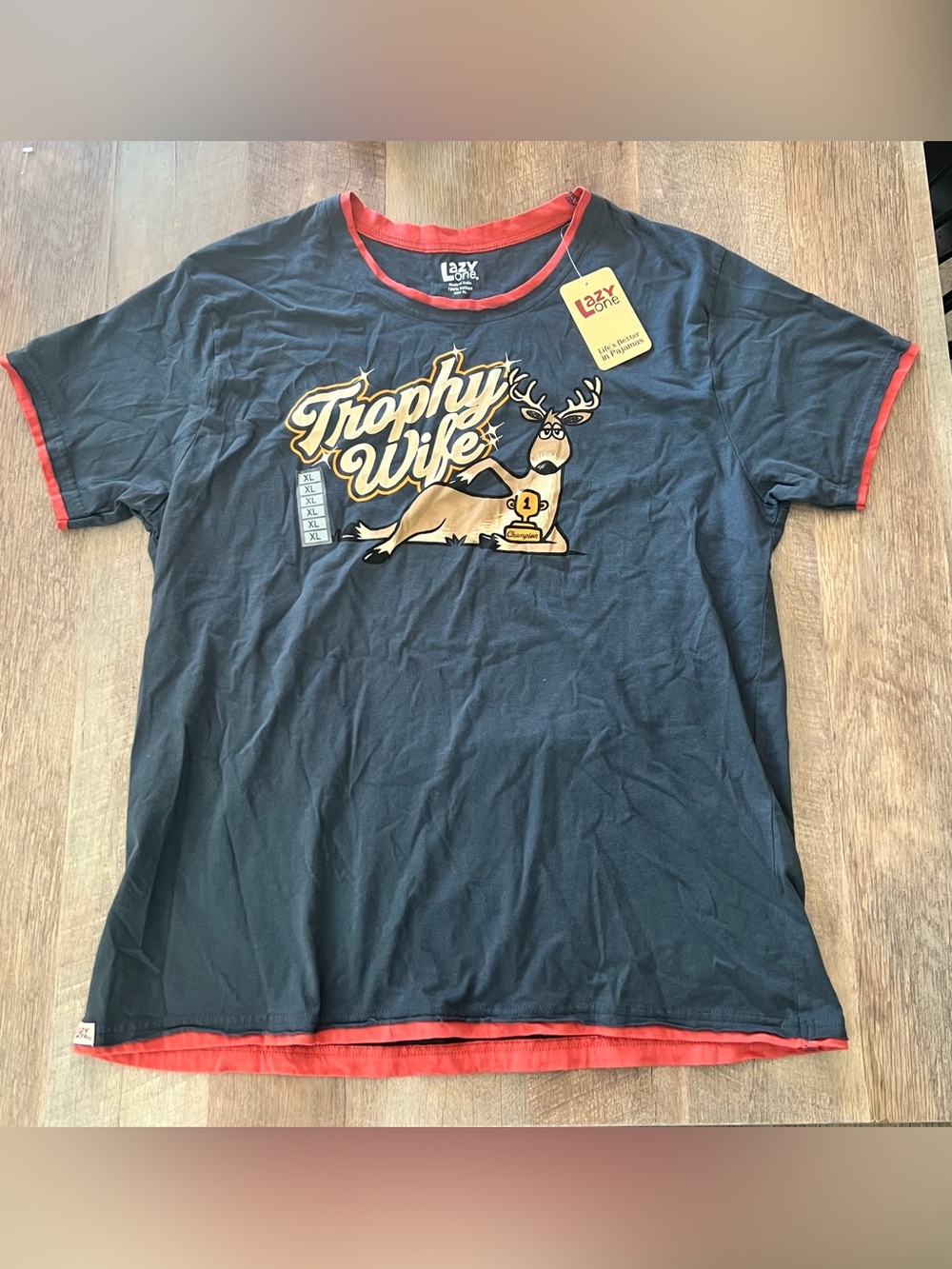 Lazy One Men’s 'Trophy Wife' Graphic Tee - Black/Red